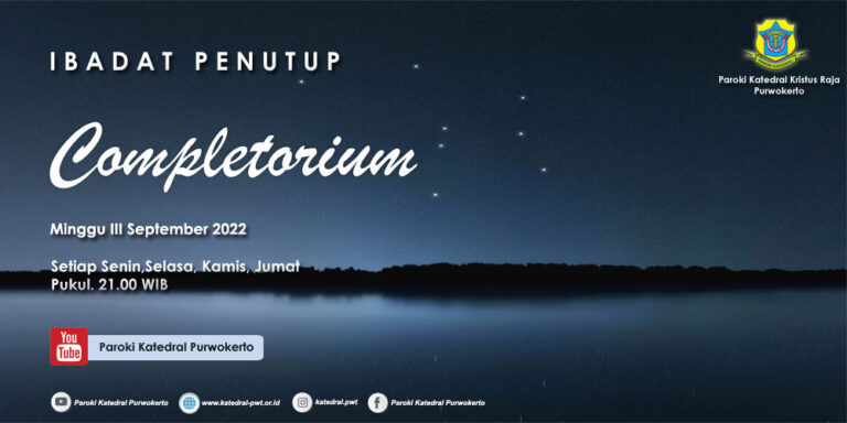 Completorium – Minggu III September 2022