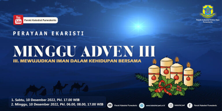 Misa Minggu Adven III – Desember 2022