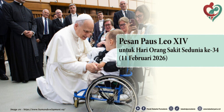 Pesan Paus Leo XIV untuk Hari Orang Sakit Sedunia ke-34